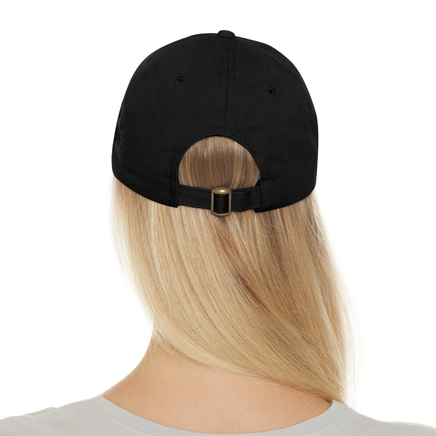 Nope. Not Today - Dad Hat with Leather Patch (Rectangle)
