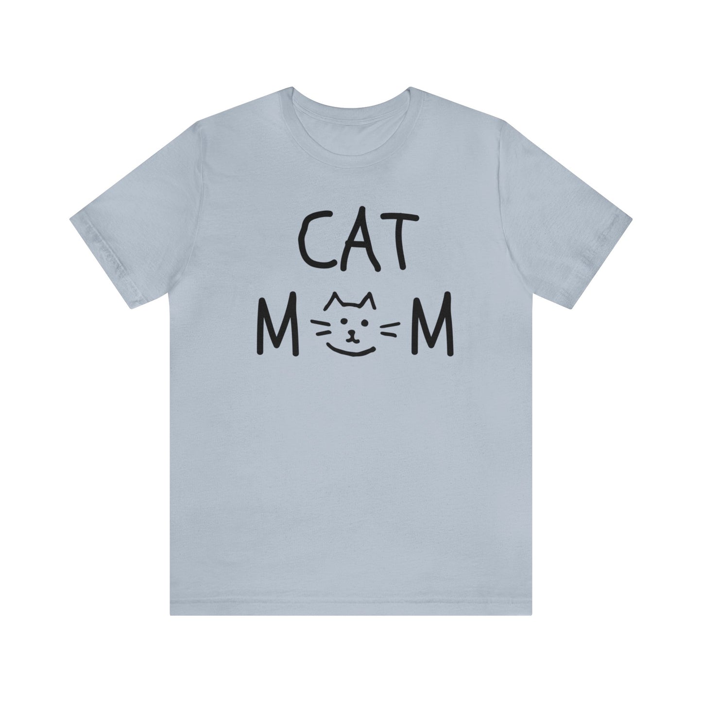 Cat Mom - Black Unisex Jersey Short Sleeve Tee