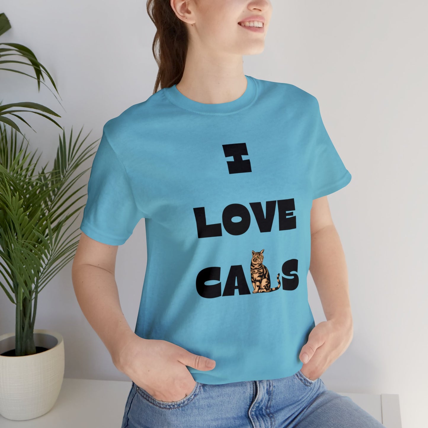 I Love Cats - Unisex Jersey Short Sleeve Tee